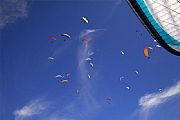 Um total de 65 pilotos competiu no Pan Americano de Parapente. Foto: Divulgação