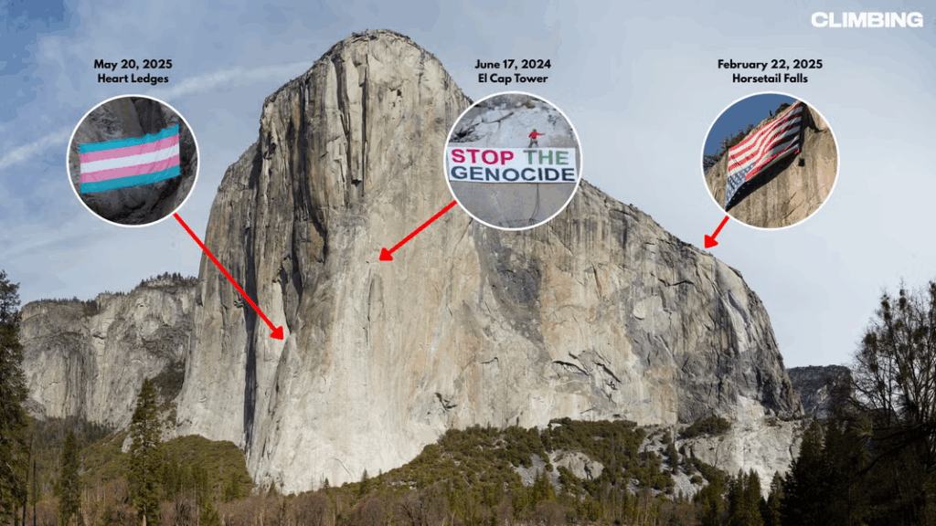 Grandes bandeiras em Yosemite