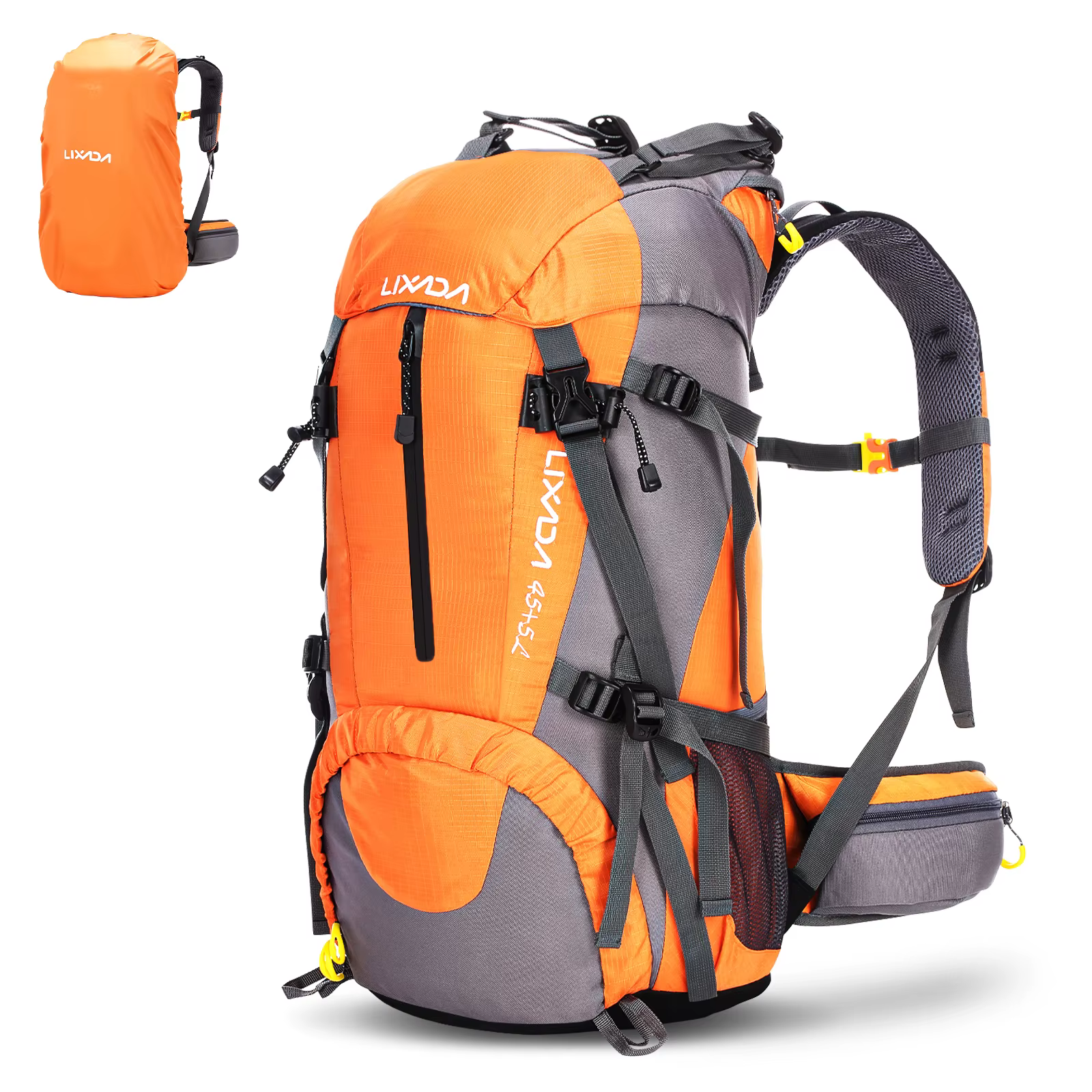 Mochila Lixada 50 litros para Montanhismo, Escalada, , Camping, Trekking com capa de chuva - Imagem 11