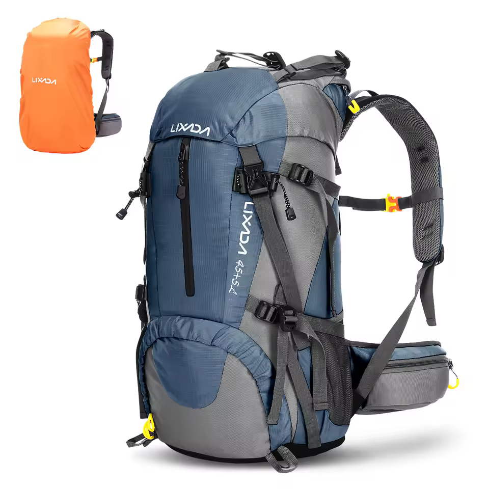 Mochila Lixada 50 litros para Montanhismo, Escalada, , Camping, Trekking com capa de chuva