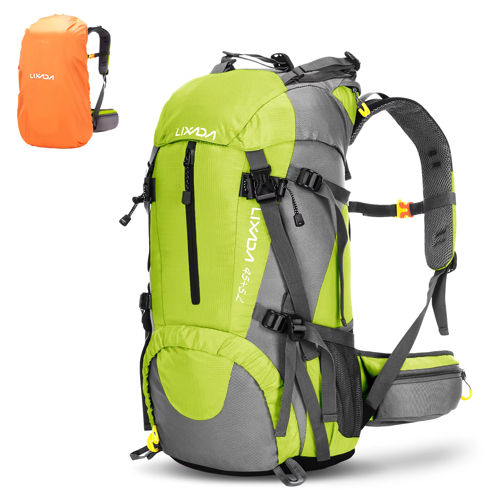 Mochila Lixada 50 litros para Montanhismo, Escalada, , Camping, Trekking com capa de chuva - Imagem 10